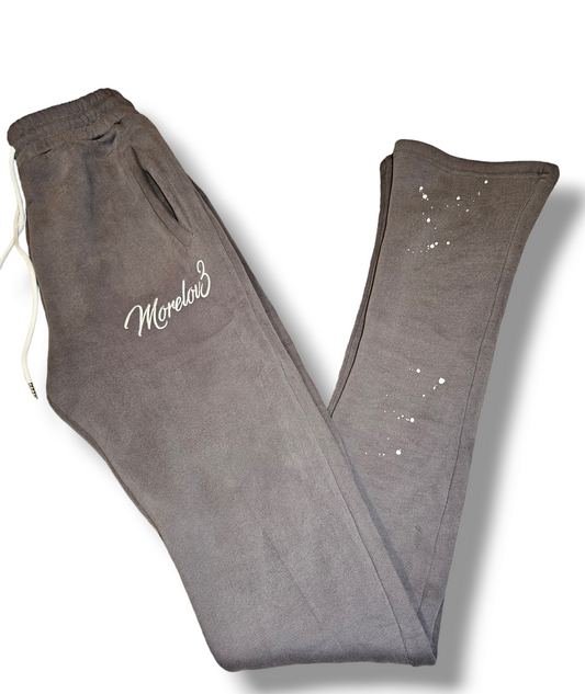 Morelov3 Signature (Charcoal)Grey stacked sweatsuit