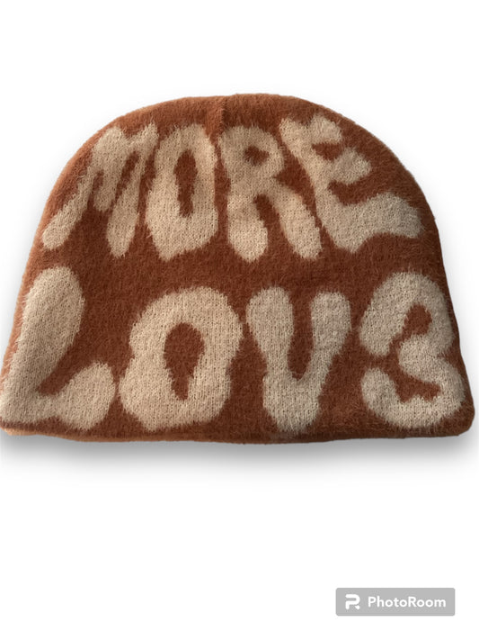 Mohair tan & white with reversible tan and cream Morelov3 beanie